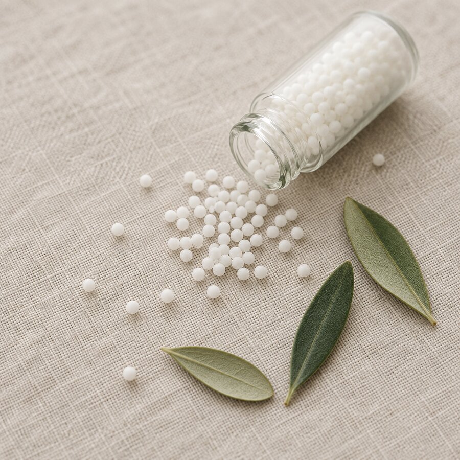 Homeopathic remedies on linen